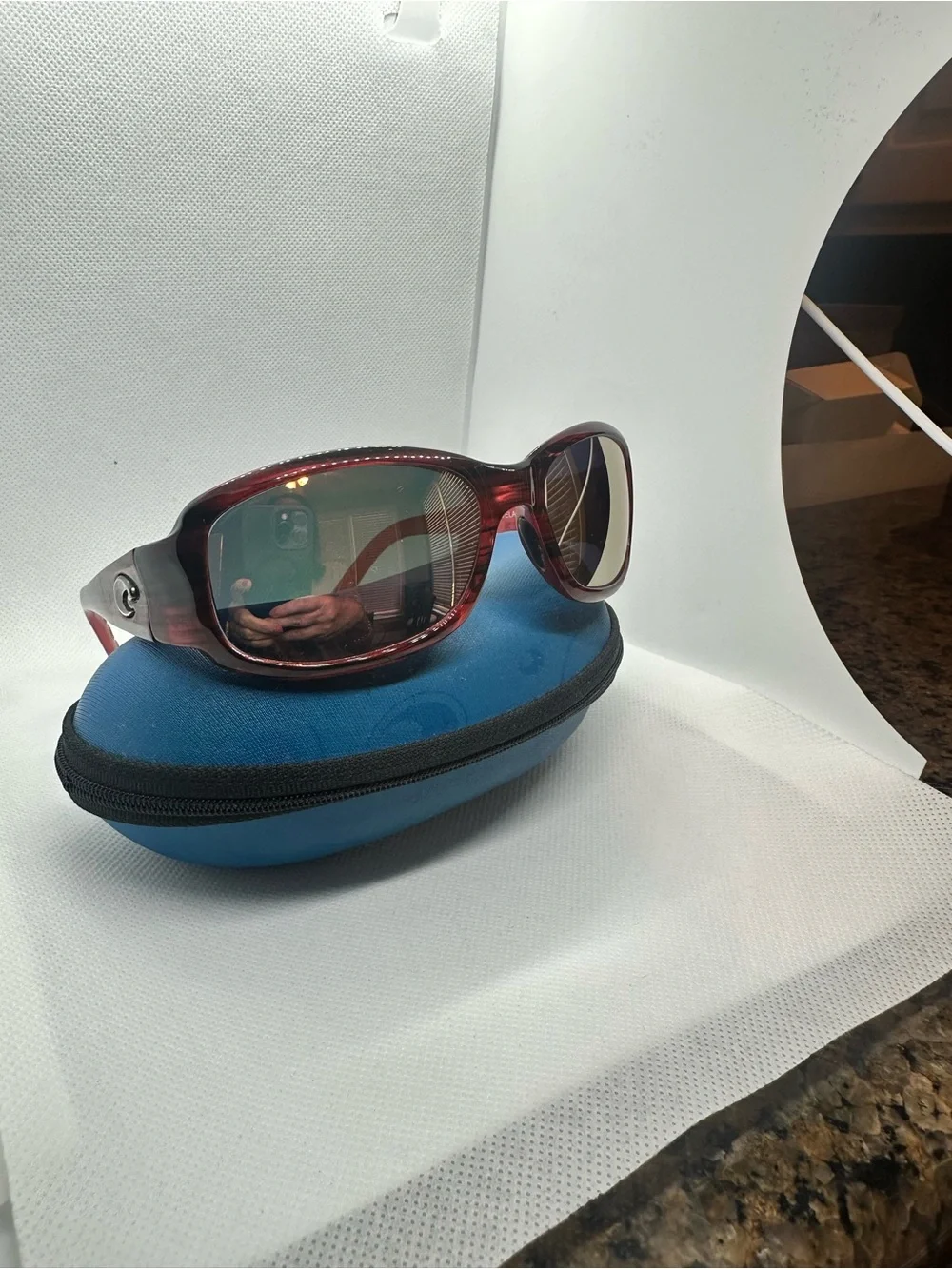 Costa Vela Women's Polarized Sunglasses — Deep Red/Pink Frame